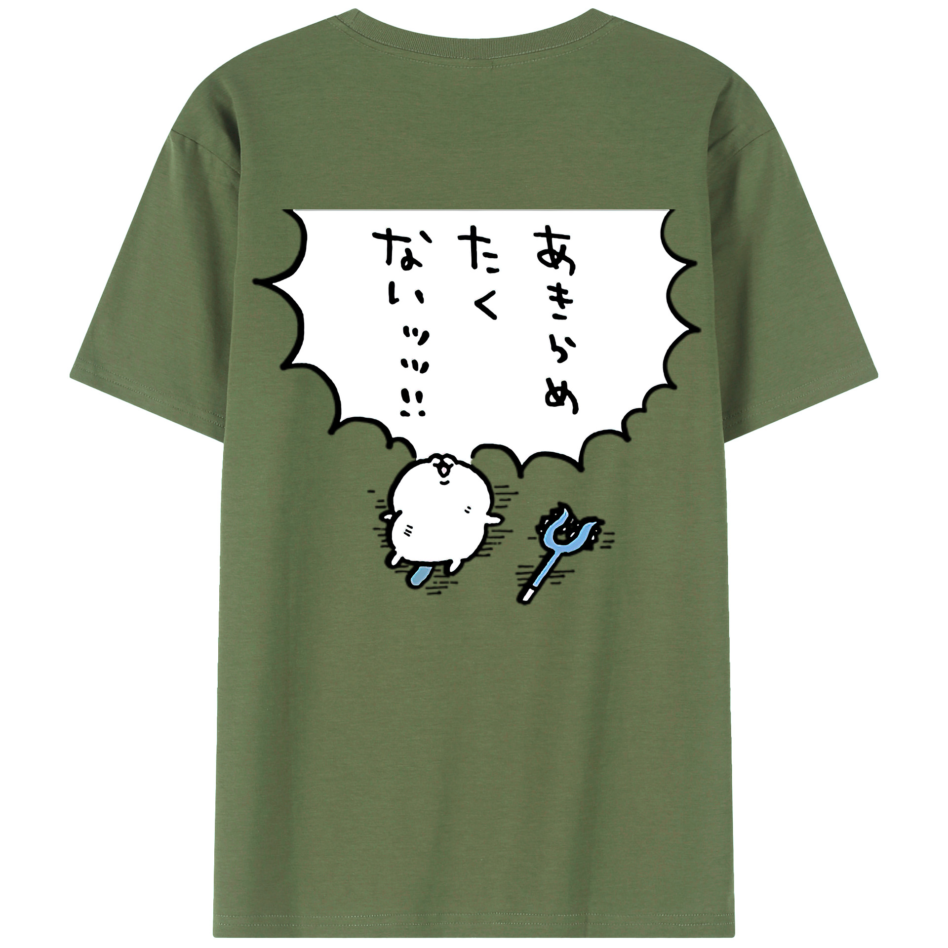 （画像用） ちいかわ ちいかわ Chii-kawa chiikawa 綿100％ メンズ半袖Tシャツ（バックプリント） 通気性